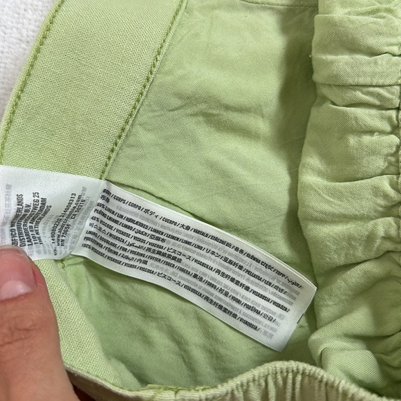 Abercrombie & Fitch Linen Blend Lined Pull On‎ High Waisted Shorts Size Medium - Picture 6 of 6